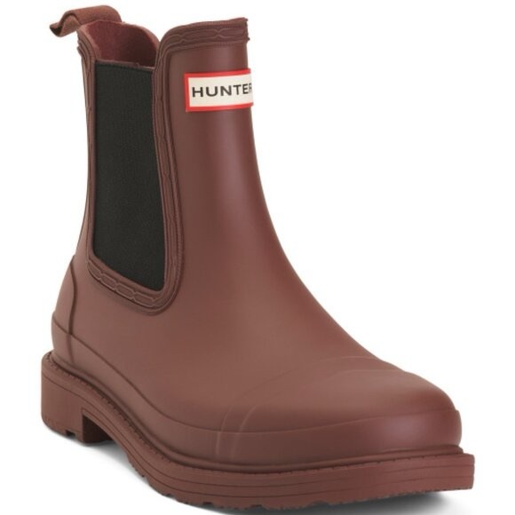 Hunter Shoes - HUNTER COMMANDO CHELSEA BOOTS IN MUTED BERRY 7